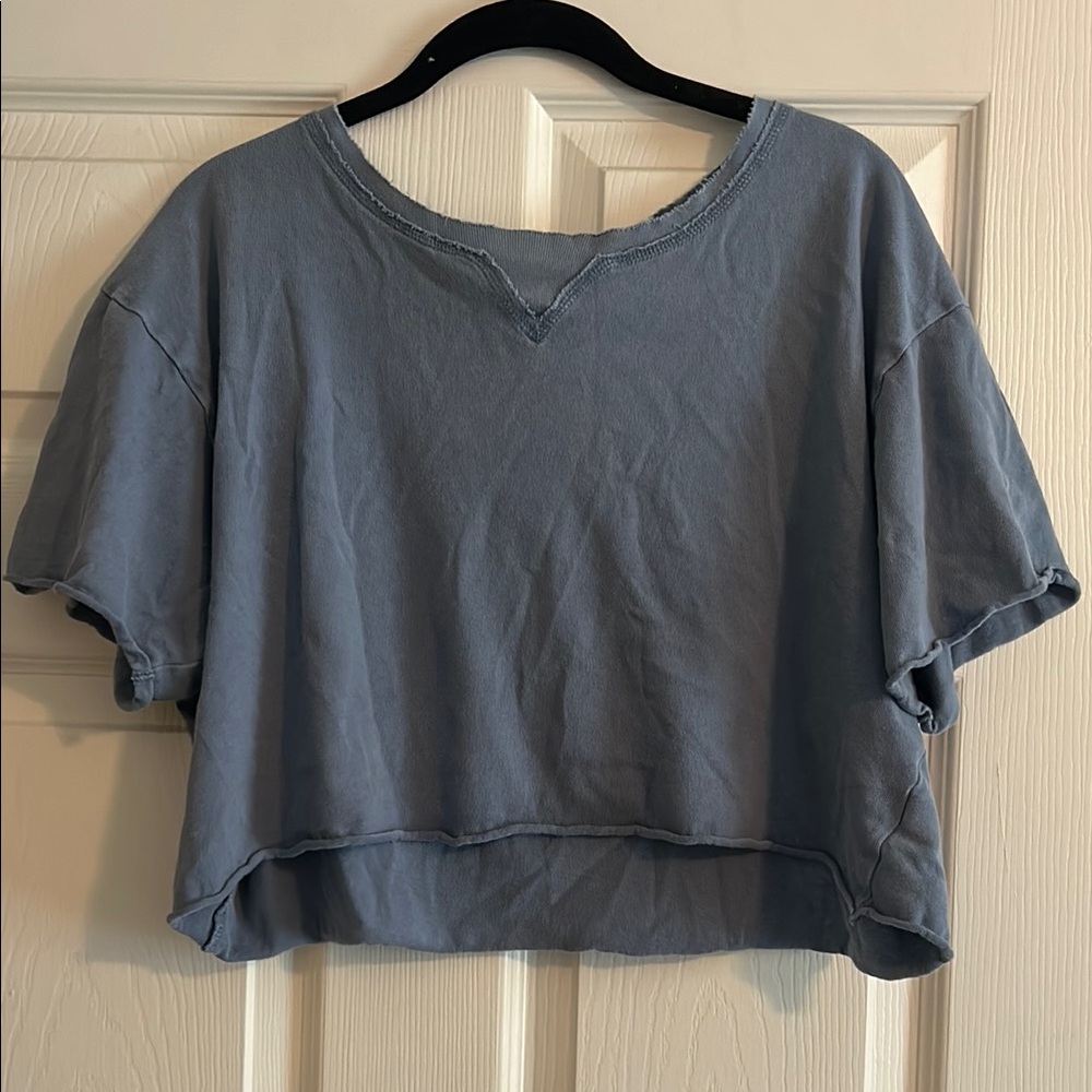 Casual Blue crop top